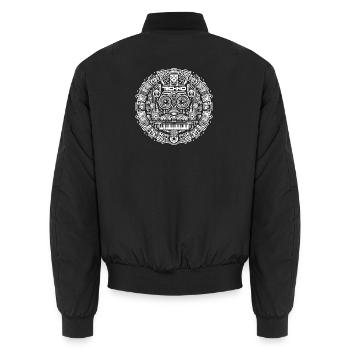 Techno Music Logo - Bomber unisexe - noir - Dos - AI Model Male 185 light (185cm)