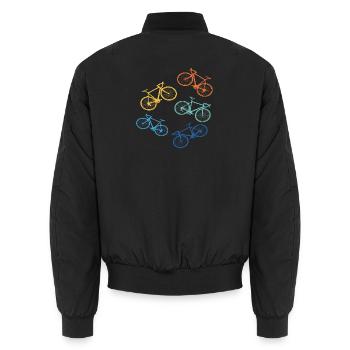 Vélo Cyclisme Cyclisme Vélo de route Rétro - Bomber unisexe - noir - Dos - AI Model Male 185 light (185cm)