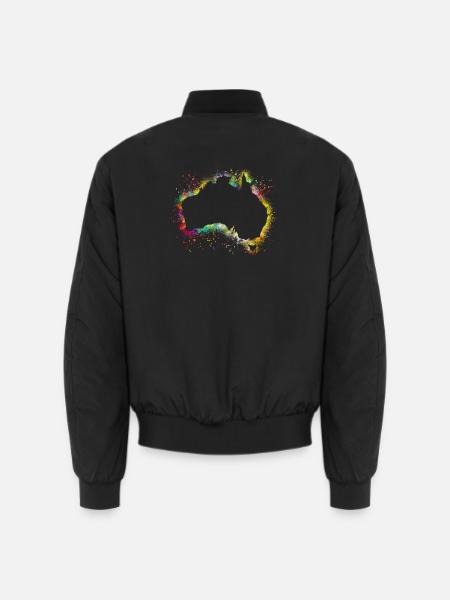 Australien Kontinent - Unisex Bomberjacke - Schwarz