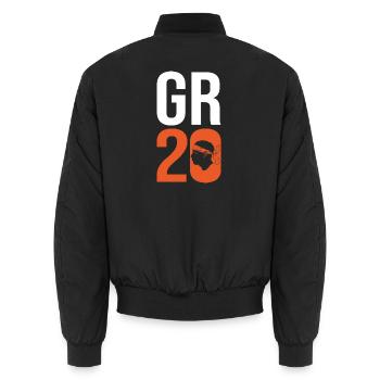 GR20 Trek Wandern Korsika Gr20 Gr 20 GR 20 - Unisex Bomberjacke - Schwarz - Hinten - AI Model Male 185 light (185cm)