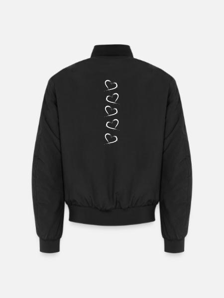 Herz Herze - Unisex Bomberjacke - Schwarz