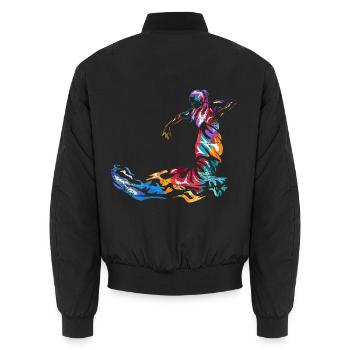 Leidenschaftliche Flamenco Tänzerin - Unisex Bomberjacke - Schwarz - Hinten - AI Model Male 185 light (185cm)