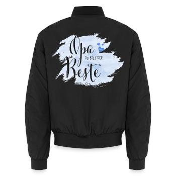 Opa du bist der Beste der Welt - Unisex Bomberjacke - Schwarz - Hinten - AI Model Male 185 light (185cm)