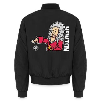 Brillanter Physiker Gravitationsgesetz - Unisex Bomberjacke - Schwarz - Hinten - AI Model Male 185 light (185cm)