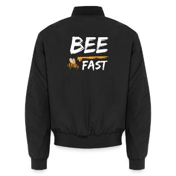 Abeille Rapide Abeilles Miel - Bomber unisexe - noir - Dos - AI Model Male 185 light (185cm)