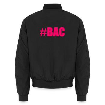 FERRY. BACCALAUREAT. PATENT. DNB. EXAMINATION. WELL DONE - Unisex Bomber Jacket - black - Back - AI Model Male 185 light (185cm)