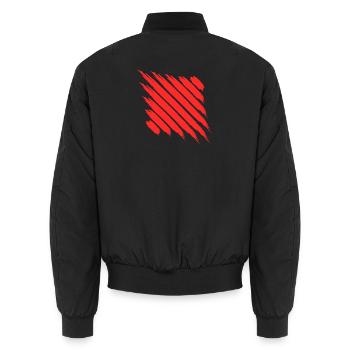 Abstrakt modern Kunst - Unisex Bomberjacke - Schwarz - Hinten - AI Model Male 185 light (185cm)