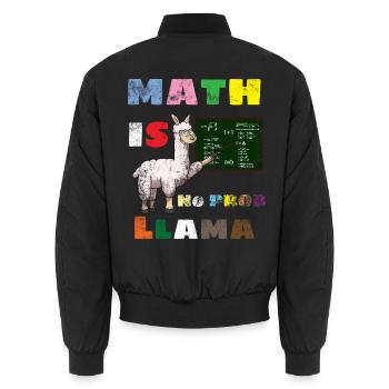 Math Joke - Unisex Bomberjacke - Schwarz - Hinten - AI Model Male 185 light (185cm)