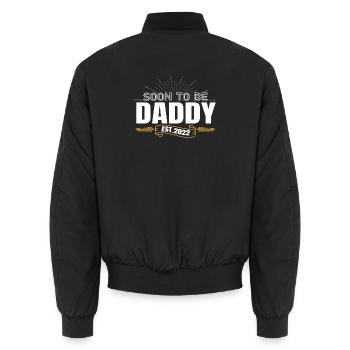 Bald Papa 2022 Werdender Vater - Unisex Bomberjacke - Schwarz - Hinten - AI Model Male 185 light (185cm)