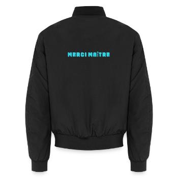 MEISTER. VIELEN DANK. DANKE, MEISTER. MEISTER. MEISTER-GESCHENK - Unisex Bomberjacke - Schwarz - Hinten - AI Model Male 185 light (185cm)