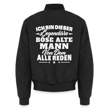 Ich bin dieser legendäre böse alte Mann - Unisex Bomberjacke - Schwarz - Hinten - AI Model Male 185 light (185cm)