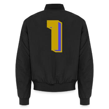 1 - Unisex Bomberjacke - Schwarz - Hinten - AI Model Male 185 light (185cm)