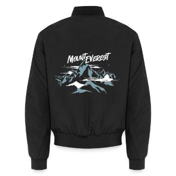 Mount Everest Nepal - Unisex Bomberjacke - Schwarz - Hinten - AI Model Male 185 light (185cm)