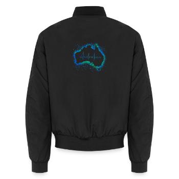 Australien - Unisex Bomberjacke - Schwarz - Hinten - AI Model Male 185 light (185cm)