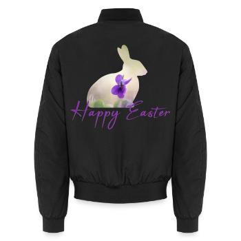 Happy Easter - Unisex Bomberjacke - Schwarz - Hinten - AI Model Male 185 light (185cm)