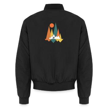 Berge - Unisex Bomberjacke - Schwarz - Hinten - AI Model Male 185 light (185cm)