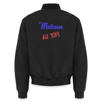 GELIEBTE - Unisex Bomberjacke - Schwarz - Hinten - AI Model Male 185 light (185cm)