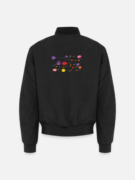 Flowers Spring Tulips - Unisex Bomber Jacket - black