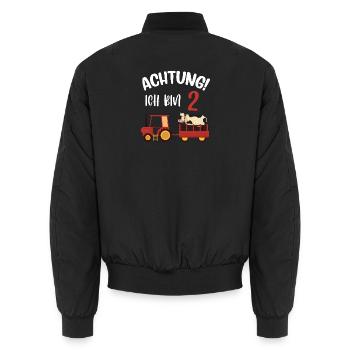 Traktor ich bin 2 - Unisex Bomberjacke - Schwarz - Hinten - AI Model Male 185 light (185cm)