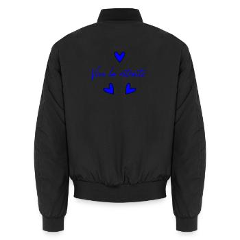 RETRAITE. RETRAITE. RETRAITEE. RETRAITE - Bomber unisexe - noir - Dos - AI Model Male 185 light (185cm)