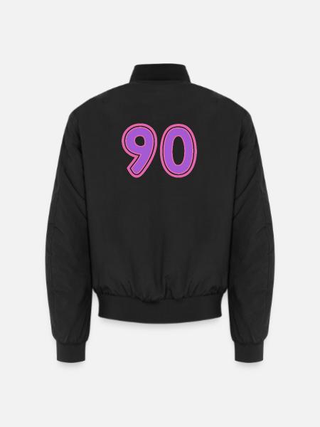 90. 90 ANS. 90e ANNIVERSAIRE. ANNIVERSAIRE 90 ANS. - Bomber unisexe - noir