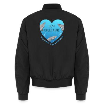 best colleague - Unisex Bomberjacke - Schwarz - Hinten - AI Model Male 185 light (185cm)