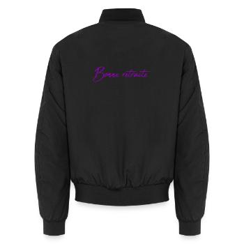 RETRAITE. COLLEGUE. RETRAITE. RETRAITEE. RETRAITE. - Bomber unisexe - noir - Dos - AI Model Male 185 light (185cm)