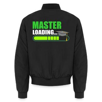 Master Loading Masterabschluss - Unisex Bomberjacke - Schwarz - Hinten - AI Model Male 185 light (185cm)