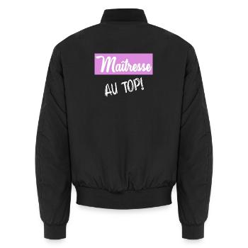 VIELEN DANK. GELIEBTE - Unisex Bomberjacke - Schwarz - Hinten - AI Model Male 185 light (185cm)