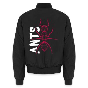 Winzige Ameise Insektenkolonie - Unisex Bomberjacke - Schwarz - Hinten - AI Model Male 185 light (185cm)