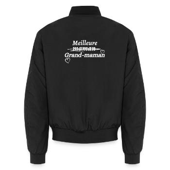 meilleure grand-maman - Bomber unisexe - noir - Dos - AI Model Male 185 light (185cm)