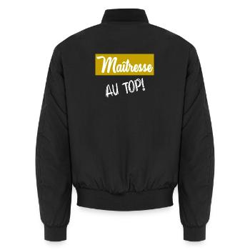 GELIEBTE. VIELEN DANK - Unisex Bomberjacke - Schwarz - Hinten - AI Model Male 185 light (185cm)