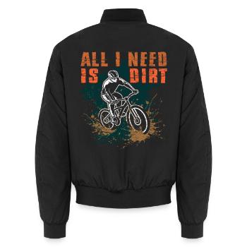 Mountainbiker - Unisex Bomberjacke - Schwarz - Hinten - AI Model Male 185 light (185cm)