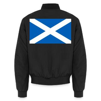 Schottland - Unisex Bomberjacke - Schwarz - Hinten - AI Model Male 185 light (185cm)