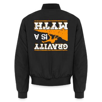 Klettern Lustig - Unisex Bomberjacke - Schwarz - Hinten - AI Model Male 185 light (185cm)