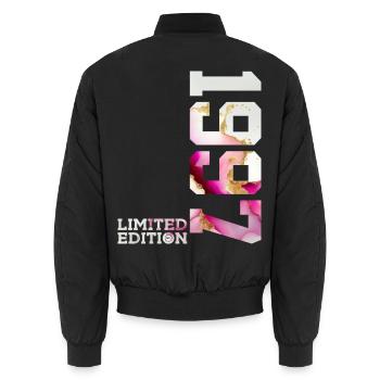 29TH BIRTHDAY 29 YEARS LIMITED EDITION 1997 - Unisex Bomber Jacket - black - Back - AI Model Male 185 light (185cm)
