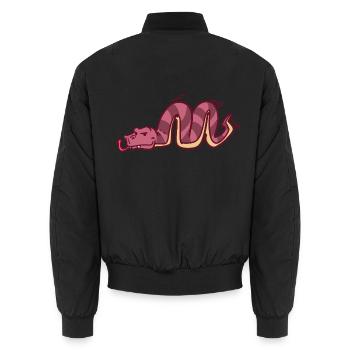 Geheimnisvolle Python Urwaldbewohner - Unisex Bomberjacke - Schwarz - Hinten - AI Model Male 185 light (185cm)