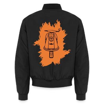 pinsel motiv roller - Unisex Bomberjacke - Schwarz - Hinten - AI Model Male 185 light (185cm)