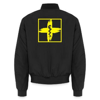 Sama Natter - Unisex Bomberjacke - Schwarz - Hinten - AI Model Male 185 light (185cm)