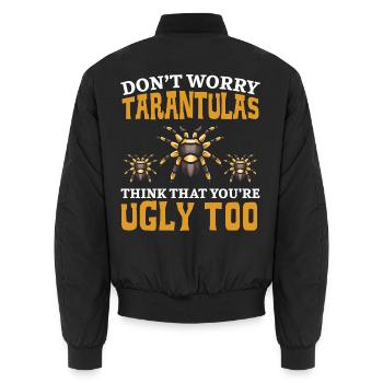 Taranteln denken, dass du auch hässlich bist Spinn - Unisex Bomberjacke - Schwarz - Hinten - AI Model Male 185 light (185cm)