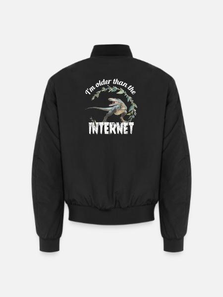 I’m older than the Internet + Dinosaurier - Unisex Bomberjacke - Schwarz