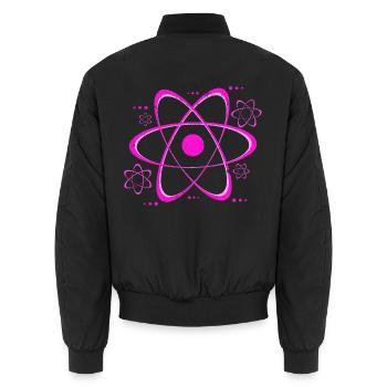 Physiker - Unisex Bomberjacke - Schwarz - Hinten - AI Model Male 185 light (185cm)