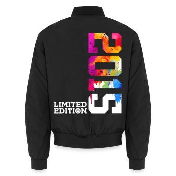 11TH BIRTHDAY LIMITED EDITION 2015 - Unisex Bomber Jacket - black - Back - AI Model Male 185 light (185cm)