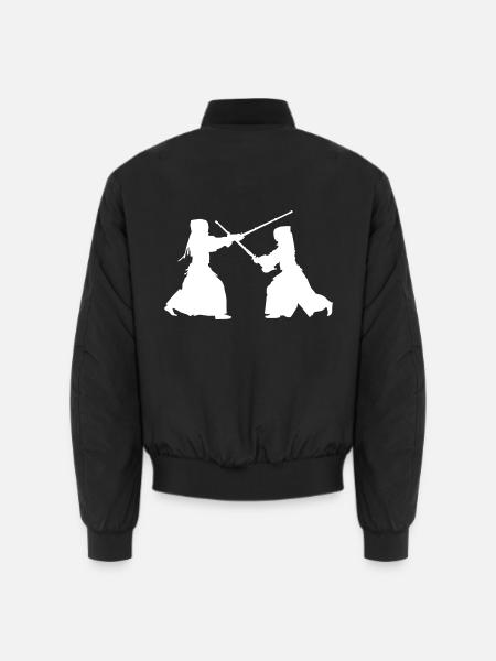Diszipliniertes Kendo Bambusschwert - Unisex Bomberjacke - Schwarz