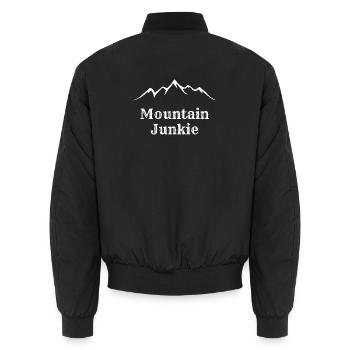 mountain junkie - Unisex Bomberjacke - Schwarz - Hinten - AI Model Male 185 light (185cm)