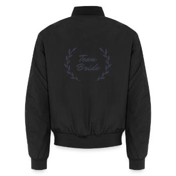 Team Bride | Junggesellinnenabschied | Braut - Unisex Bomberjacke - Schwarz - Hinten - AI Model Male 185 light (185cm)