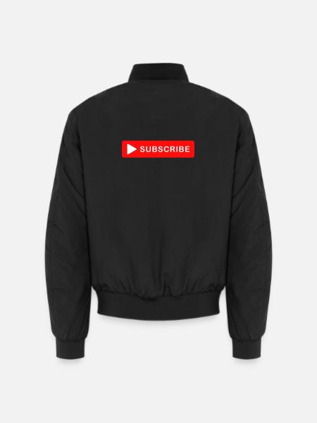 Subscribe Button Click Icon Design - Unisex Bomber Jacket - black