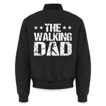 The Walking Dad - Unisex Bomberjacke - Schwarz - Hinten - AI Model Male 185 light (185cm)