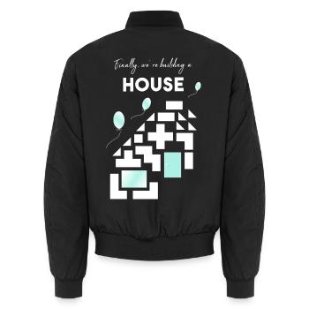 building a house - Unisex Bomberjacke - Schwarz - Hinten - AI Model Male 185 light (185cm)