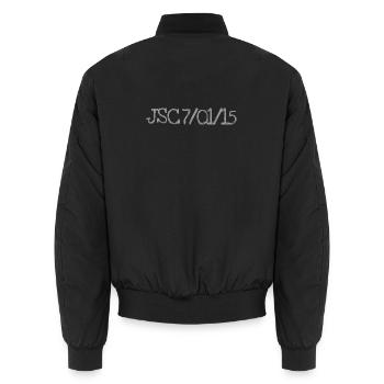 Slogan "Je suis Charlie" 01.07.2015 - Unisex Bomberjacke - Schwarz - Hinten - AI Model Male 185 light (185cm)